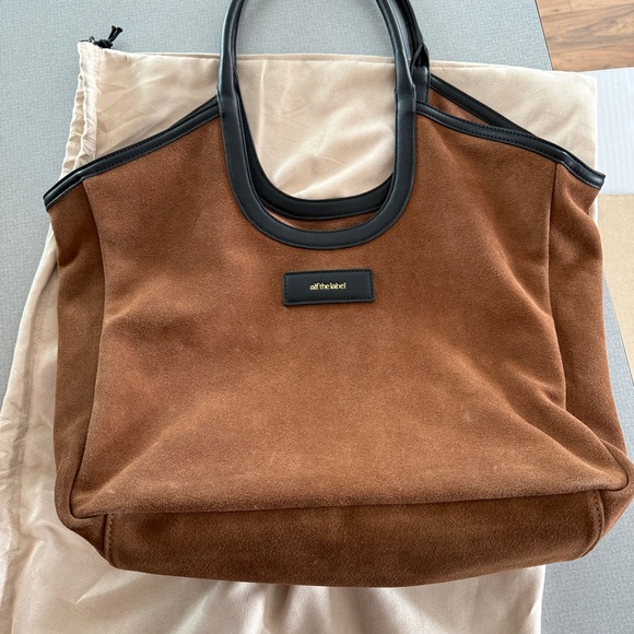Alf the Label Suede Amy Tote in Camel - Picture 3 of 11